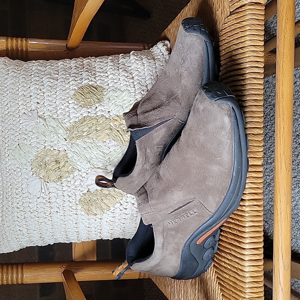 Merrell suede jungle moccasin, shiitake color, size 13